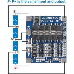 4S 30A Lityum Pil Li-ion Balanslı Batarya Koruma Kartı