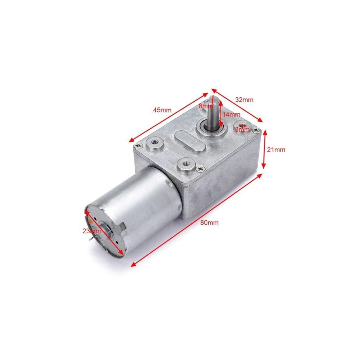 12V 66 RPM L Redüktörlü DC Motor