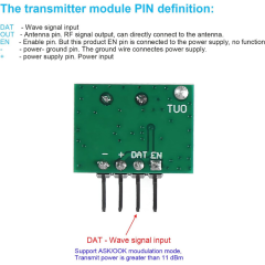 433 MHz RF Verici ve Alıcı Modülü