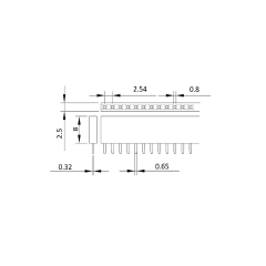1x40 180 Derece Dişi Pin Header