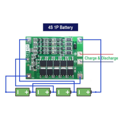 4S 40A BMS Modülü - Dengeleme Şarj ve Koruma Modülü