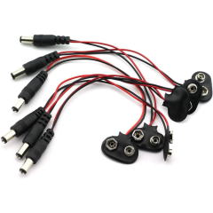 9V Power Cable Jack Pil Başlığı (5.5x2.1mm)