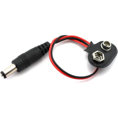 9V Power Cable Jack Pil Başlığı (5.5x2.1mm)