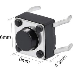 4 Pin Push Button - 6x6x4.3 mm