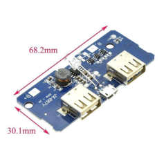 5V 2A 18650 Çift USB Lityum Batarya Şarj Modülü