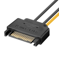 SATA Güç Kablosu to PCI-e 8 Pin (6+2) Dönüştürücü Güç Kablosu