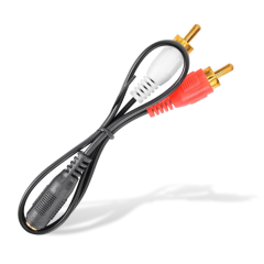 3.5mm Stereo Dişi 2 x RCA Erkek Ses Kablosu – 40 cm