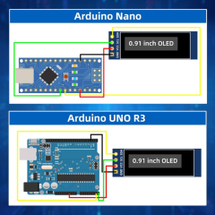 0.91 inç OLED Modül Ekran - 128x32 Sarı