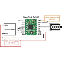 A4988 Step Motor Sürücü Kartı 2A - Yeşil