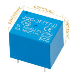 5V 7A Tekli Kontakt Rölesi - JQC-3F(T73) 5VDC