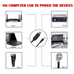 USB 5V - 12V Voltaj Yükseltici Dönüştürücü Kablo