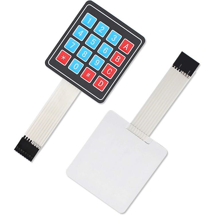 4x4 Membran Keypad Buton Matrix Takımı