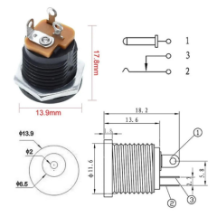 DC-022 Dişi DC Güç Soketi