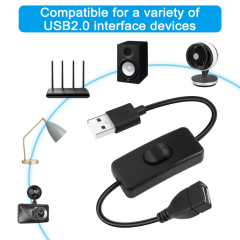 USB 2.0 ON/OFF Anahtarlı Kablo - Erkek-Dişi Uzatma