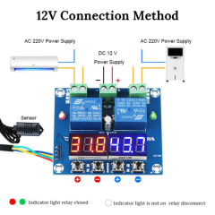 XH-M452 DC 12V Dijital Sıcaklık ve Nem Kontrol Modülü