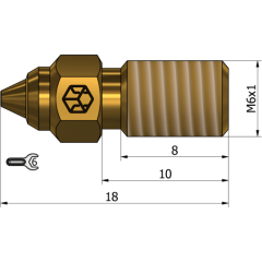 Elegoo Neptune 4 Plus & Max Uyumlu CSA Nozzle 0.4 mm