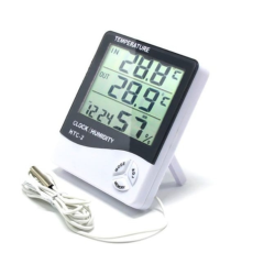 HTC-2 Dijital Termometre Saat Nem ve Sıcaklık