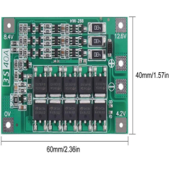 3-40A BMS 3S Lityum Batarya Koruma Modülü