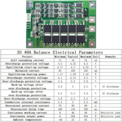 3-40A BMS 3S Lityum Batarya Koruma Modülü
