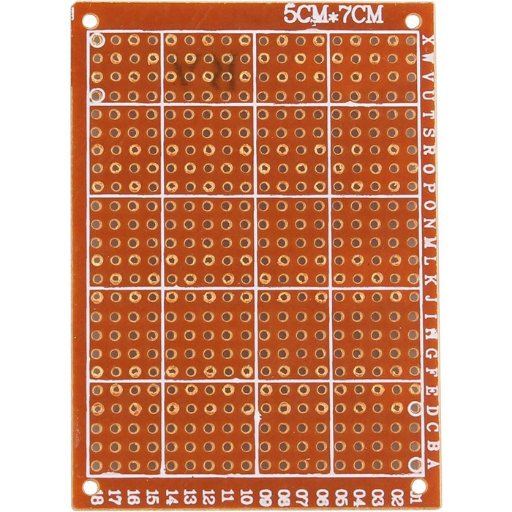 5x7 cm Bakır PCB Prototip Kartı, Tek Taraflı