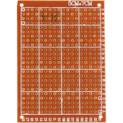 5x7 cm Bakır PCB Prototip Kartı, Tek Taraflı