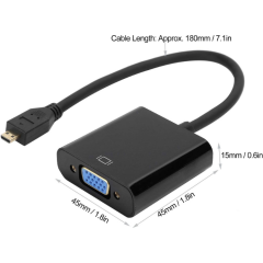 Micro HDMI to VGA Kablo Dönüştürücü Adaptör
