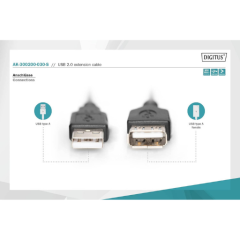 AK-300200-030-S USB Uzatma Kablosu 3 metre