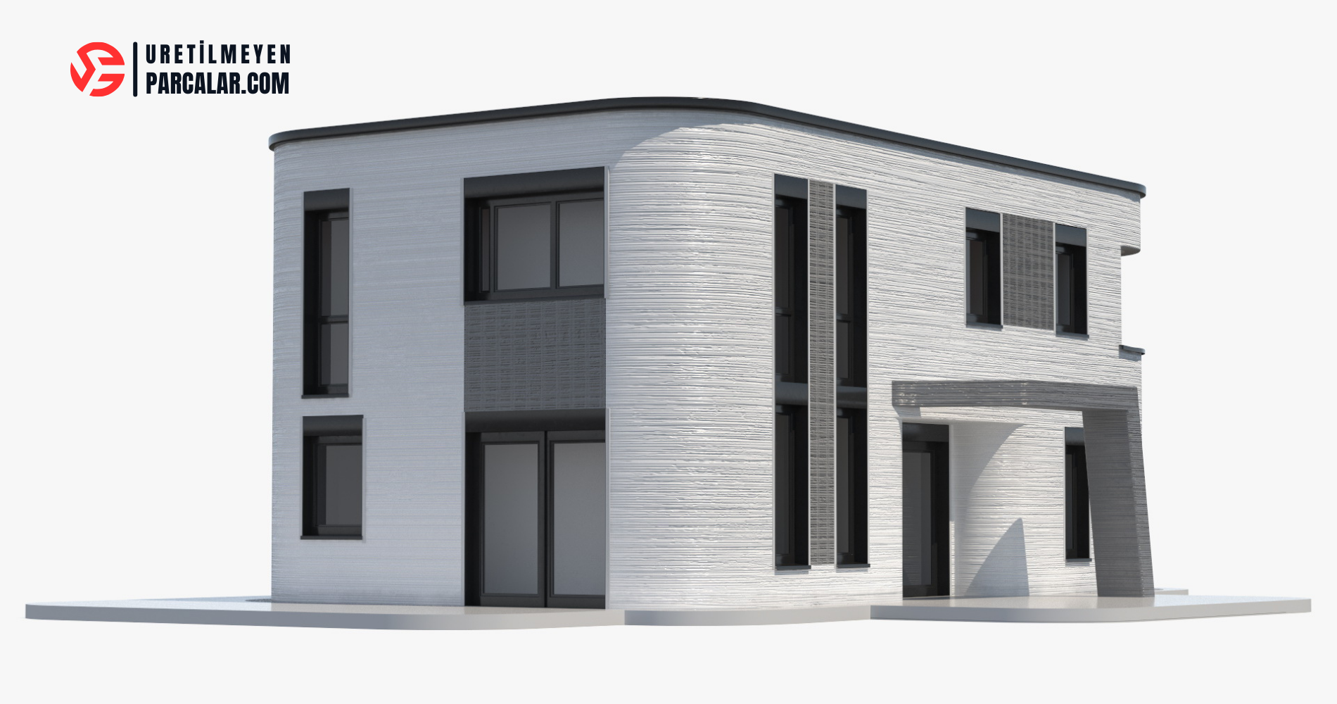 Modern Mimari Maket – 3D Beton Print Simüle