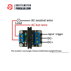 1 Kanal Solid State Röle Kartı – 5V 2A