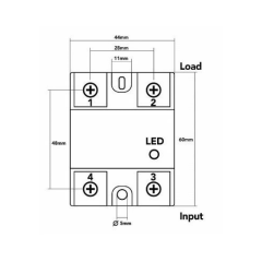 SSR-100DA Solid State Röle 100A DC-AC