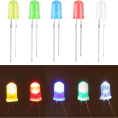 5 mm Led Paketi - Mavi Sarı Turuncu Yeşil Beyaz Kırmızı - 5 Adet Turuncu
