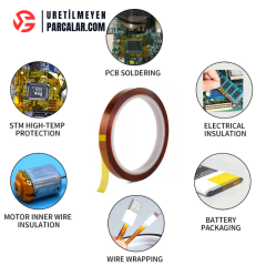 Isıya Dayanıklı Kapton Bant - 10mm x 30m