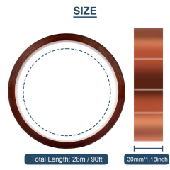 Isıya Dayanıklı Kapton Bant - 30mm x 30m