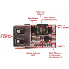 DC-DC Voltaj Dönüştürücü Modül 6-24V