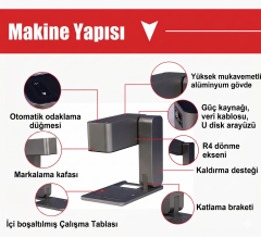 5W Akıllı Mini Lazer Gravür - Taşınabilir Lazer Kazıma Makinesi