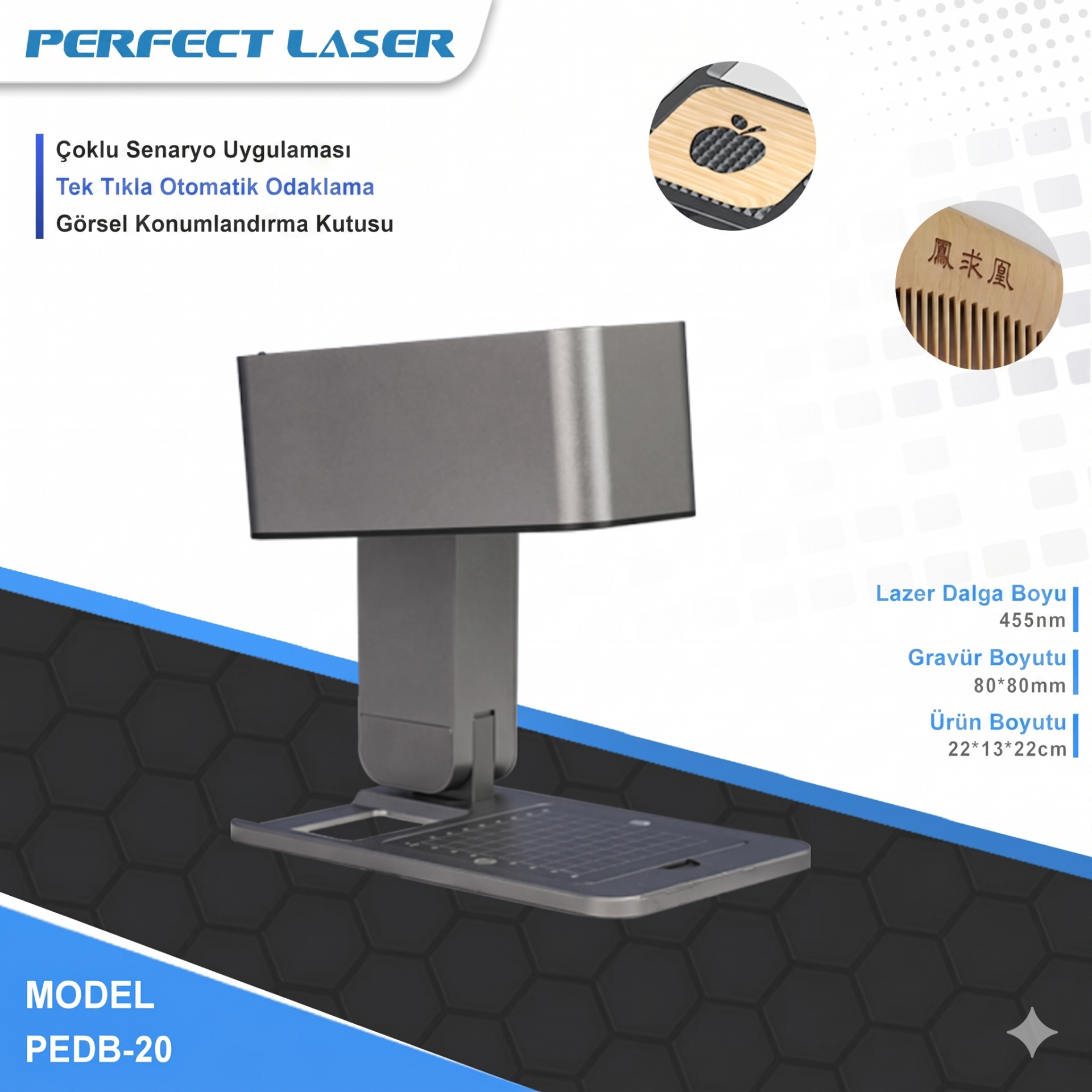 5W Akıllı Mini Lazer Gravür - Taşınabilir Lazer Kazıma Makinesi