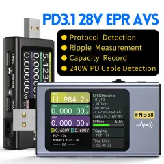 FNIRSI FNB58 USB Test Cihazı PD QC Hızlı Şarj Ölçer