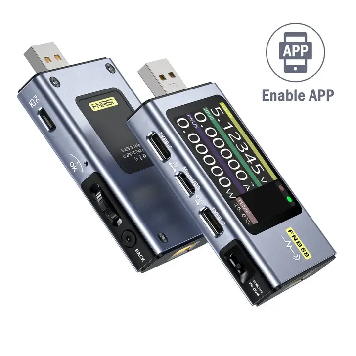 FNIRSI FNB58 USB Test Cihazı PD QC Hızlı Şarj Ölçer