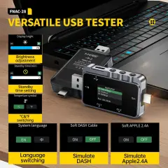 FNIRSI FNAC-28 USB Güç ve Hızlı Şarj Test Cihazı