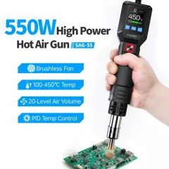 FNIRSI SAG-55 Kablosuz Silikon Sıcak Hava Tabancası