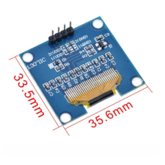 1.3 İnç LCD Ekran Modülü - 128x64 OLED, Mavi