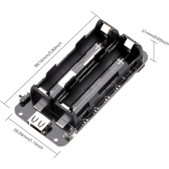 Lityum Pil Yuvası - V8 Micro USB - İkili Anahtarlı