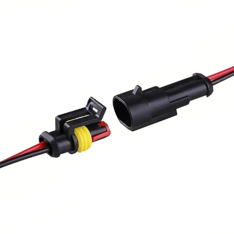 2 Pin Kablolu Su Geçirmez Araç Elektrik Soketi